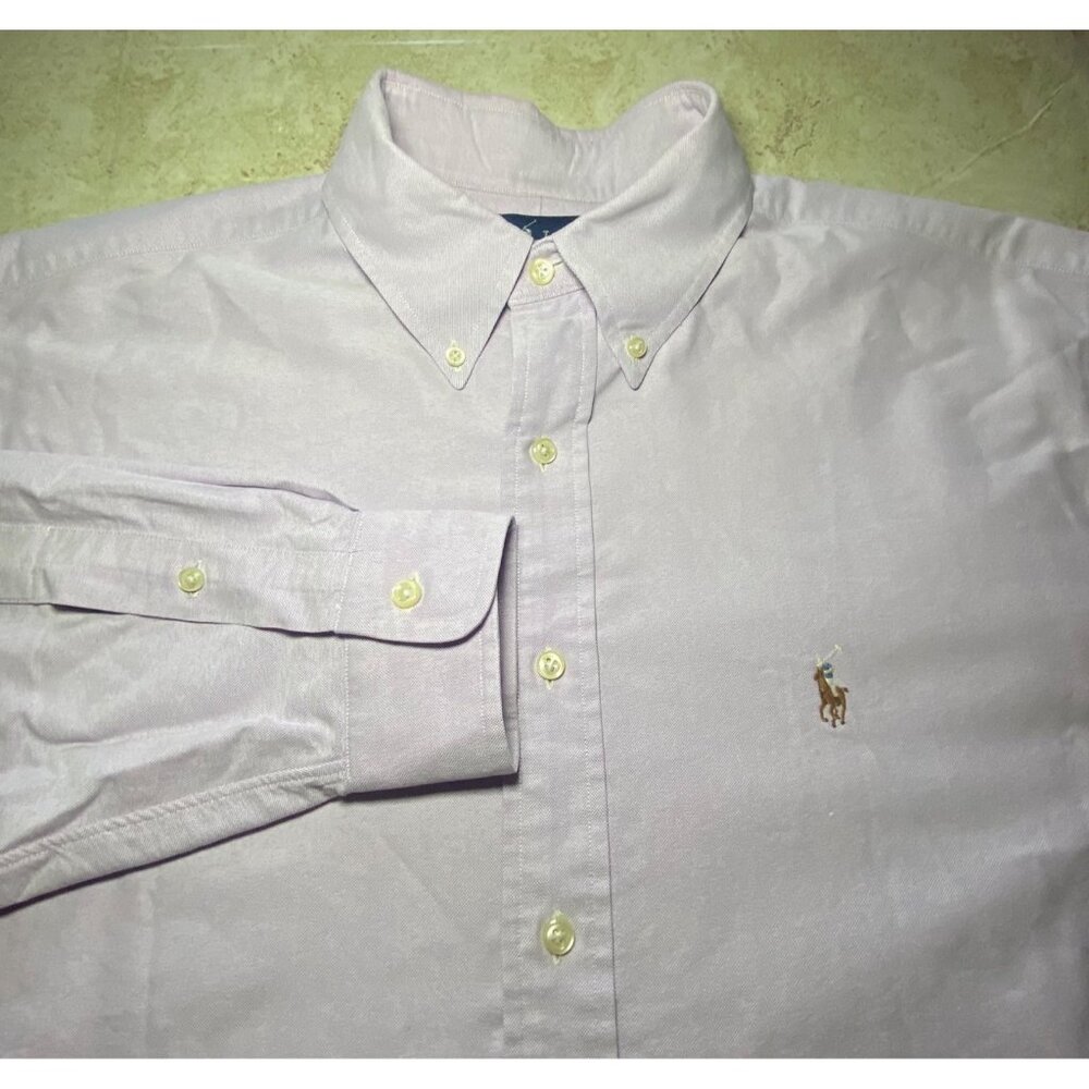 Ralph Lauren Yarmouth‎ Button-Down Lilac Oxford Long Sleeve Old Money Preppy